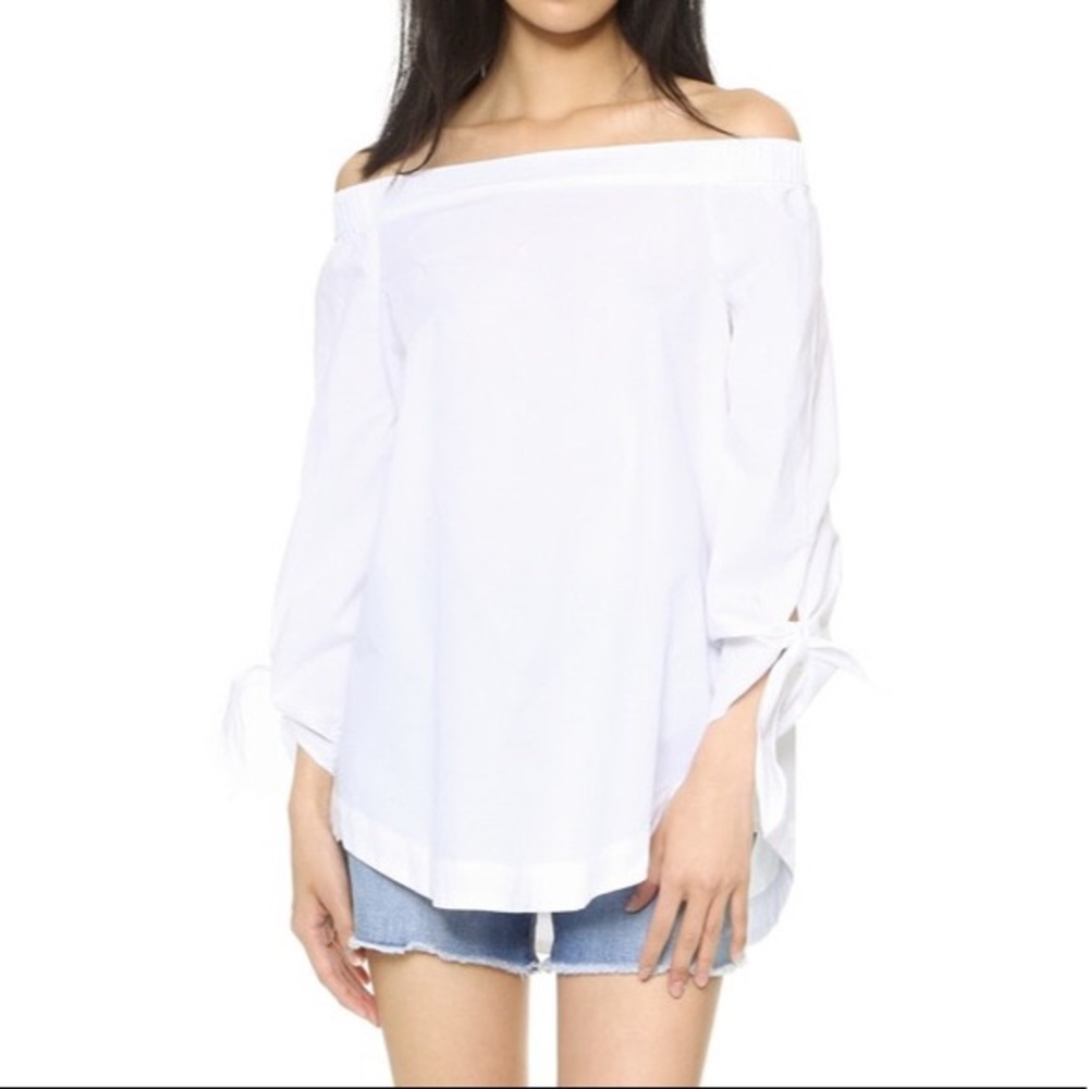 Free People Show Me Some Shoulder Top in white